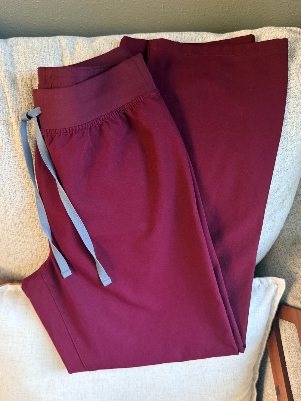 Figs Maroon Drawstring Scrub Pants